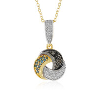 Collana in argento con Diamante Nero