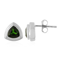 Orecchini in argento con Diopside Russo