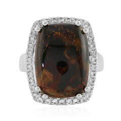 Anello in argento con Pietersite Dorata