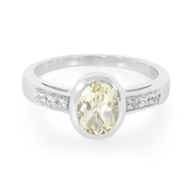 Anello in argento con Berillo Giallo