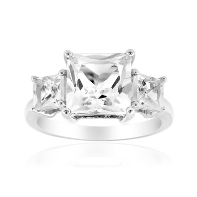 Anello in argento con Topazio Bianco