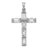 Ciondolo in argento con Topazio Bianco