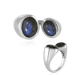 Anello in argento con Labradorite Blu Maniry (KM by Juwelo)