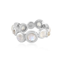 Anello in argento con Pietra di Luna Arcobaleno (KM by Juwelo)