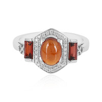 Anello in argento con Granato Essonite