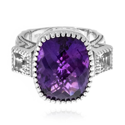 Anello in argento con Ametista Zambiana (Dallas Prince Designs)