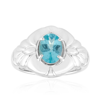 Anello in argento con Apatite Blu (Pallanova)