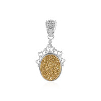 Ciondolo in argento con Agata Glitter Dorata
