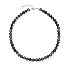 Collana in argento con Ossidiana Argentata