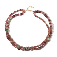 Collana in argento con Quarzo Fragola