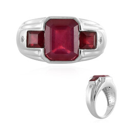 Anello in argento con Rubino del Madagascar