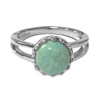 Anello in argento con Turchese della Miniera 8