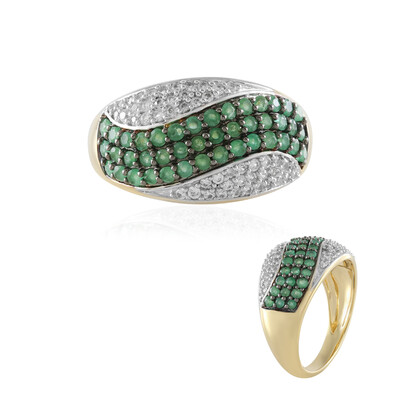 Anello in argento con Smeraldo Brasiliano