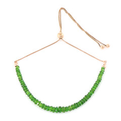 Bracciale in argento con Diopside Russo