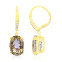 Orecchini in argento con Quarzo Mistico Champagne