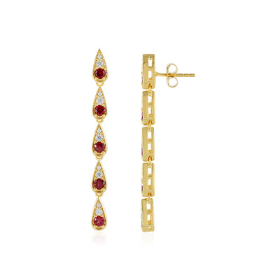 Orecchini in argento con Spinello Rosso