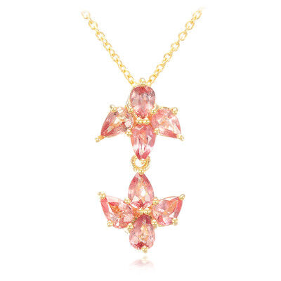 Collana in oro con Zaffiro Padparadscha (non riscaldato) (AMAYANI)