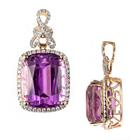 Ciondolo in oro con Kunzite Patroke (AMAYANI)
