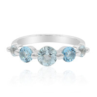 Anello in argento con Topazio Blu Cielo