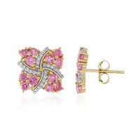 Orecchini in oro con Zaffiro Rosa (Adela Gold)