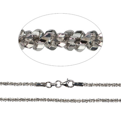 Catenina Criss Cross in argento - 45 cm - 3,6 g