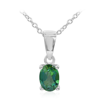 Collana in argento con Topazio Verde Farfalla