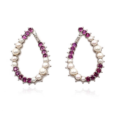Orecchini in argento con Rodolite (Dallas Prince Designs)