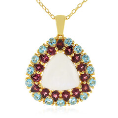 Collana in argento con Pietra di Luna Arcobaleno