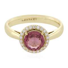 Anello in oro con Tormalina Neon del Brasile (AMAYANI)