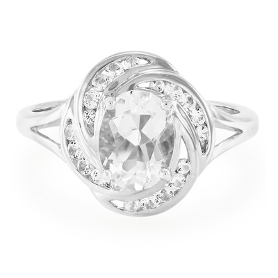 Anello in argento con Petalite