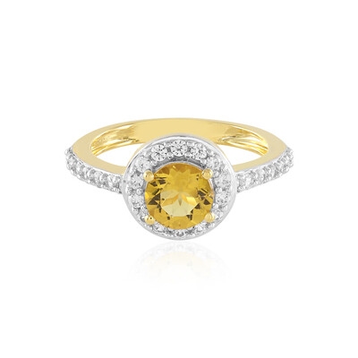 Anello in argento con Berillo Giallo