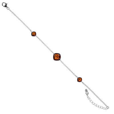Bracciale in argento con Ambra Baltica (dagen)