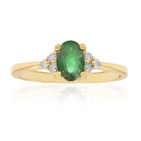 Anello in oro con Smeraldo Zambia AAA
