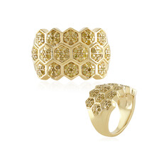 Anello in argento con Diamante Giallo I3