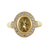 Anello in oro con Pietra del Sole dell'Oregon