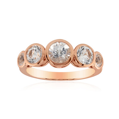Anello in oro con Danburite Rosa del Messico