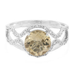 Anello in argento con Quarzo Champagne