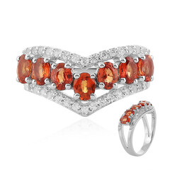 Anello in argento con Zaffiro Tramonto