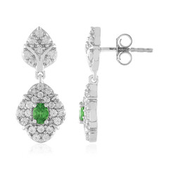 Orecchini in argento con Tsavorite della Tanzania