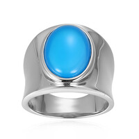 Anello in argento con Agata Blu