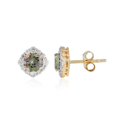 Orecchini in oro con Tanzanite Verde