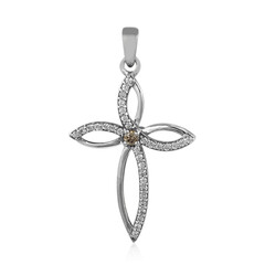 Ciondolo in argento con Diamante Cioccolato I2