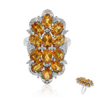 Anello in argento con Citrino Madeira