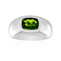 Anello in argento con Diopside Russo