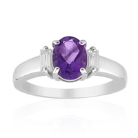 Anello in argento con Ametista Zambiana