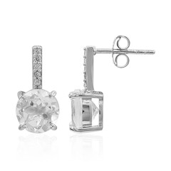 Orecchini in argento con Topazio Bianco