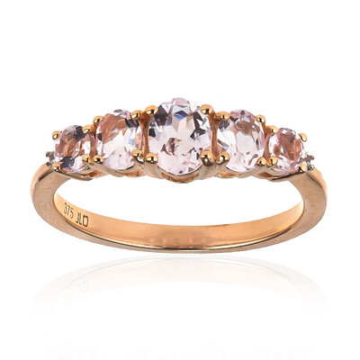 Anello in oro con Berillo Rosa non riscaldato