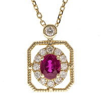 Collana in oro con Rubino Mozambico AAA (CIRARI)