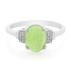 Anello in argento con Crisoprasio Imperiale