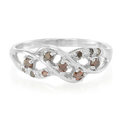 Anello placcato in platino con Diamante Fancy